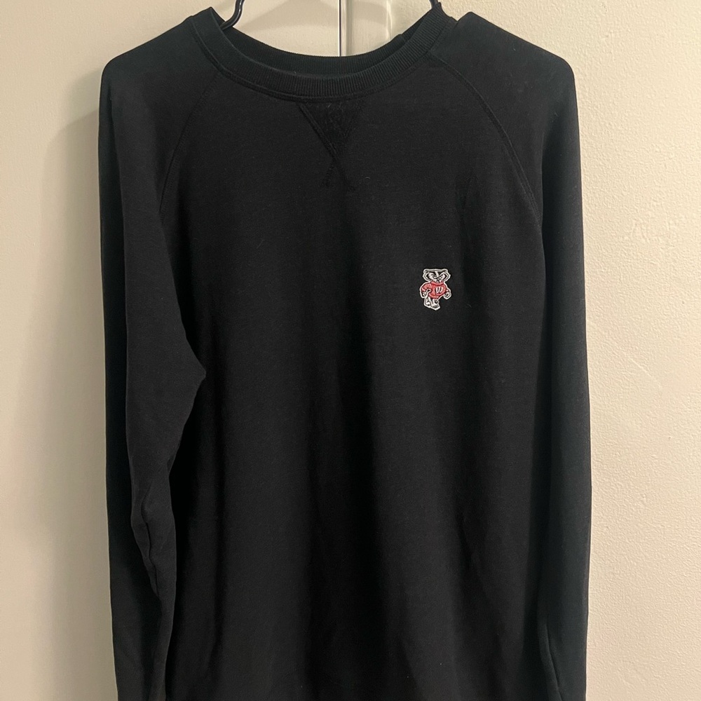 Johnnie-O Black Crewneck Sweater (University of Wisconsin Badgers)